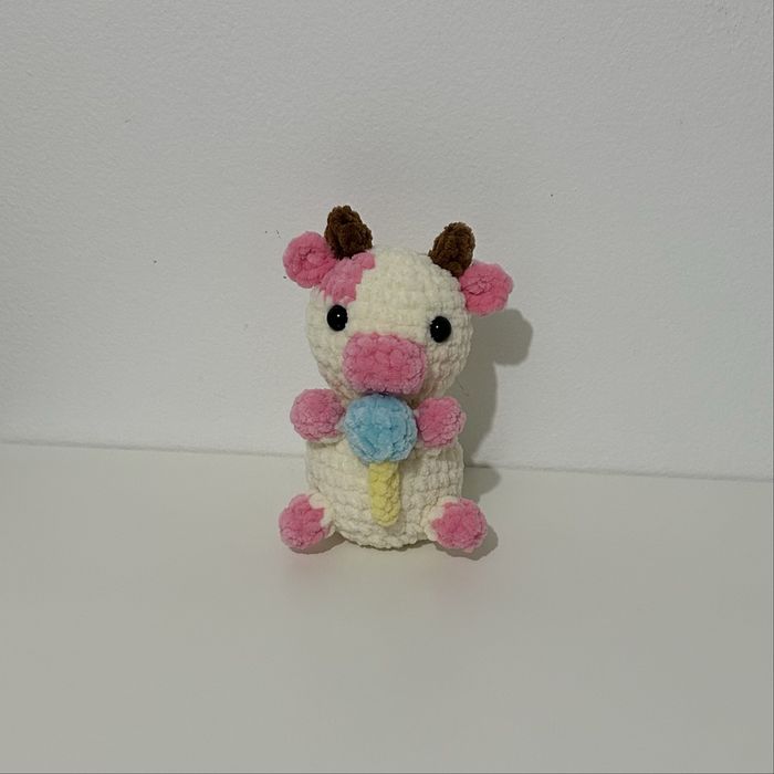 Peluche Crochet Lollipop Cow