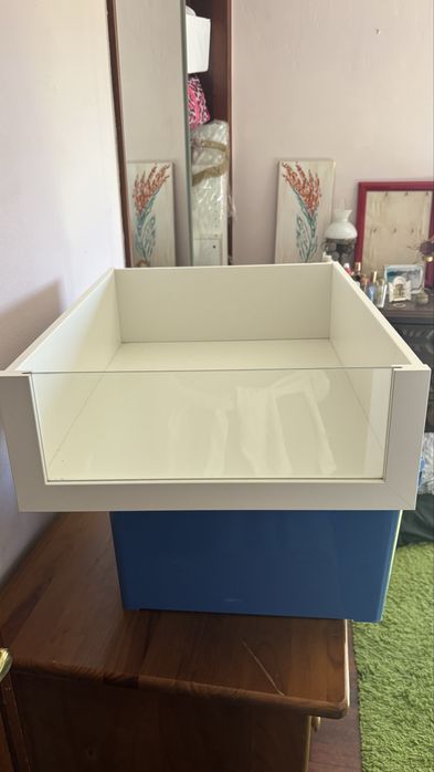 Gaveta IKEA KOMPLEMENT PAX 50x58 cm – Branco + Vidro