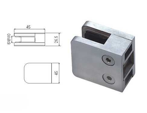 Тримач скла нж S.S.316 під скло 6-10мм з кріпленням до плоскої поверхн