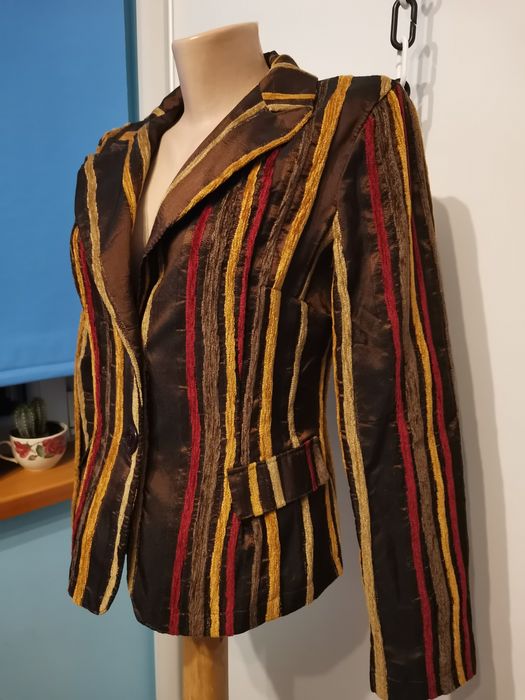 Marynarka damska Please rozm M, pasy, vintage