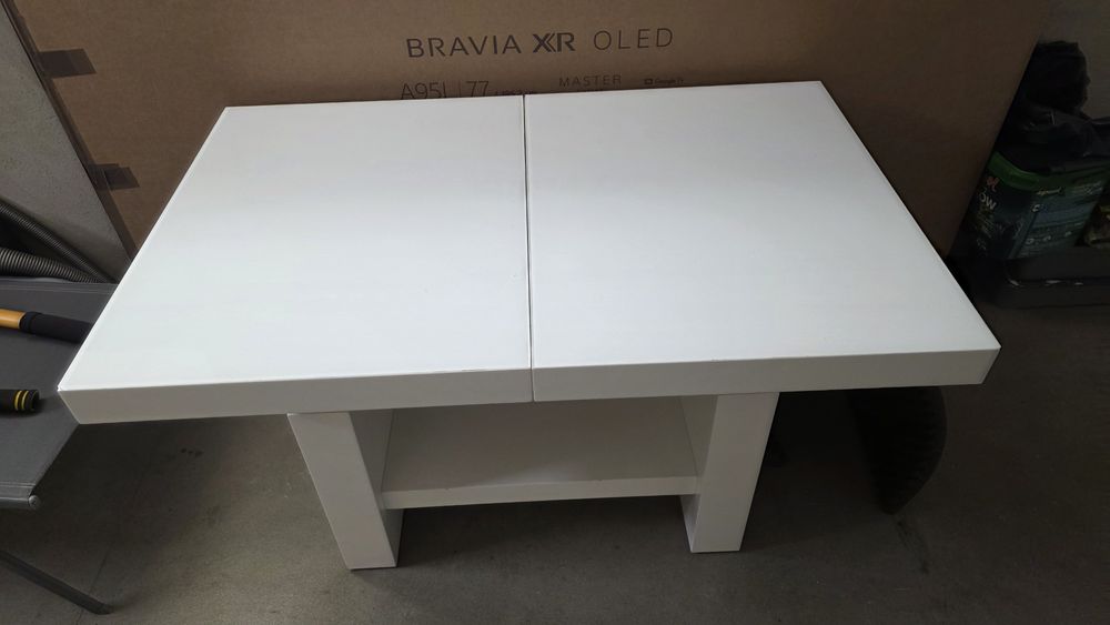 Ława biała rozkładana podnoszona