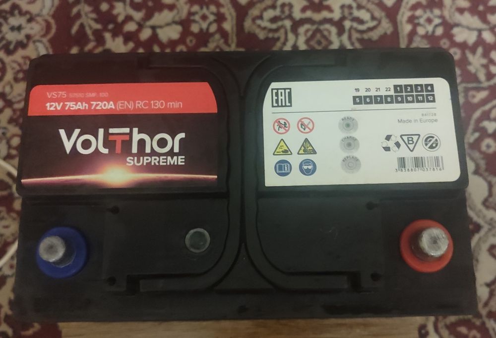 Комплект від блекаутів: інвертор 12V→220V + акумулятор VolThor 75Ah