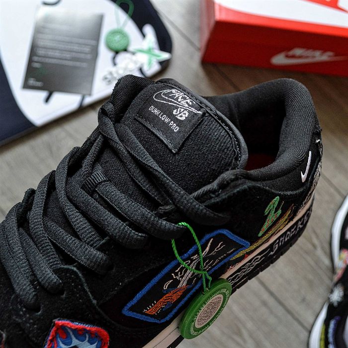 Чоловічі кросівки Nike Neckface x Dunk Low Pro SB "Black" Розміри 40-45