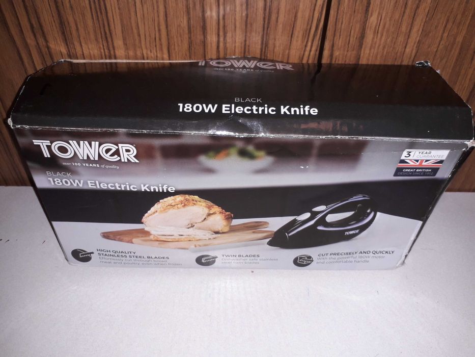 Nóż kuchenny elektryczny 240V ''TOWER'' - NOWY./teraz taniej