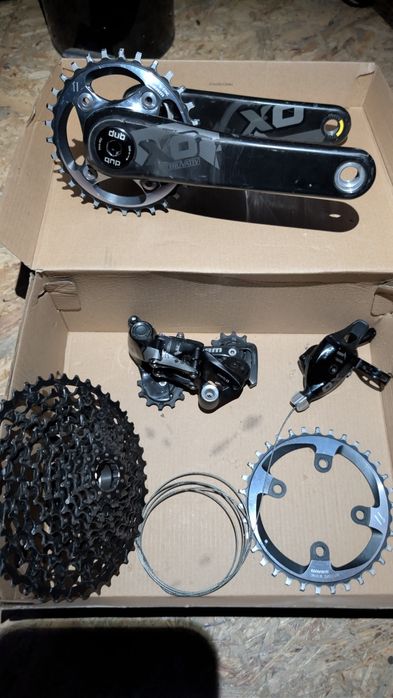 Napęd sram XO 11s, przerzutka manetka kaseta blat
