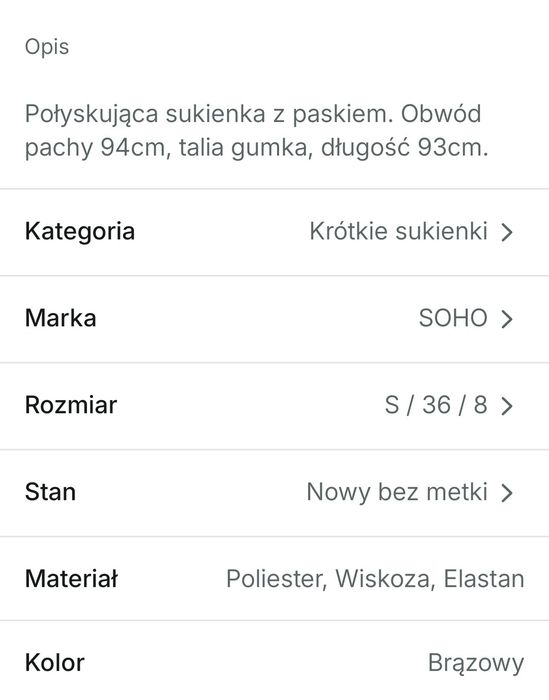 Czekoladowa sukienka z satyny
