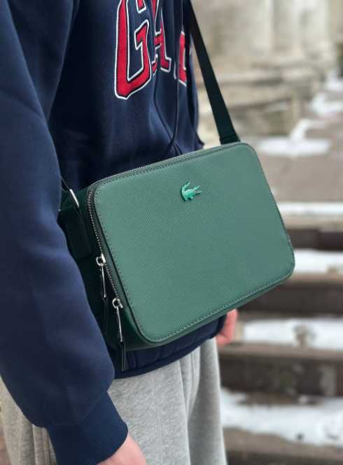 Барсетка Lacoste Сумка Зелена 25х17 см