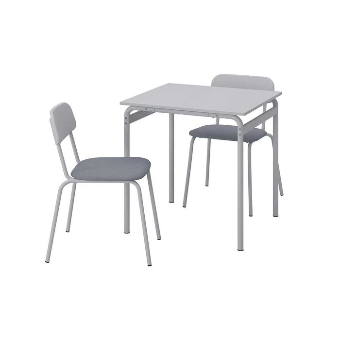 Mesa e 2 cadeiras cinza Gråsala IKEA