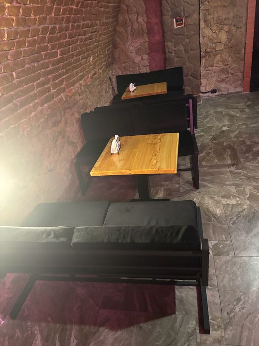 Диван двомістий чорний велюр