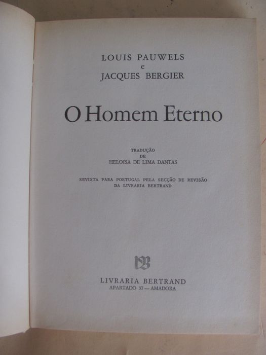 O Homem Eterno de Jacques Bergier e Louis Pauwels