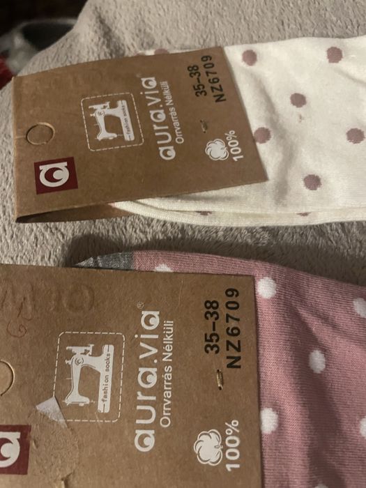 2 x  nowe skarpetki aura via 35-38 100% cotton