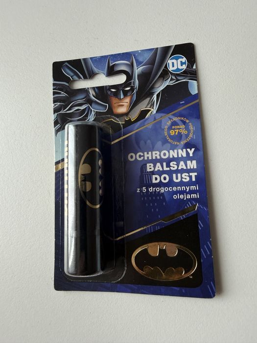 Ochronny balsam do ust Batman DC z czarnym sztyftem | Nowy | Aura