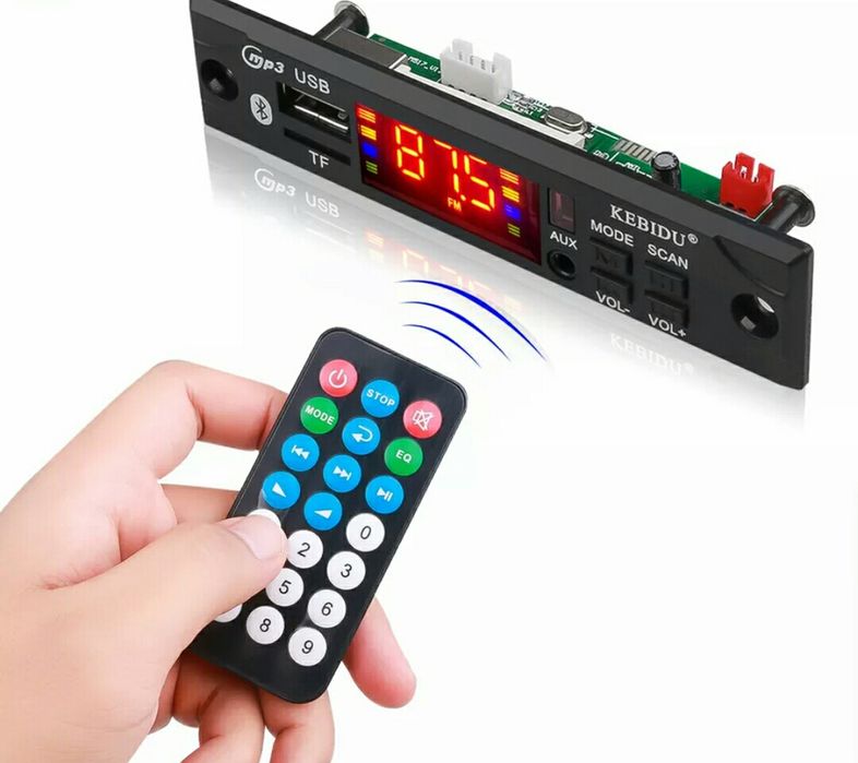 Аудио модуль. Декодер mp3. беспроводной Bluetooth. fm, AUX, USB TF