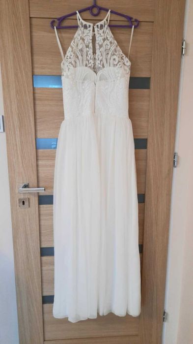 Suknia Ślubna 36/38 Boho - złamana biel