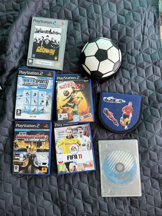 PlayStation 2 + 2 pady + gry – zestaw retro PS2