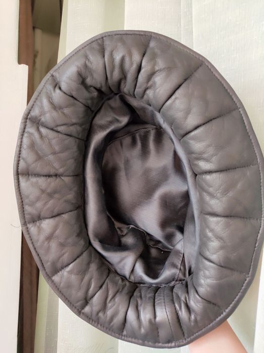 Капелюх-панама шкіряна жіноча осінь зима