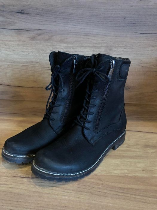 Czarne botki damskie SIMEN ocieplane 38