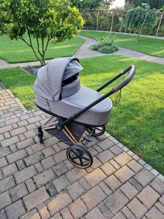 Cybex Priam Rose Gold Manhattan Grey 3w1 + dostawka i akcesoria
