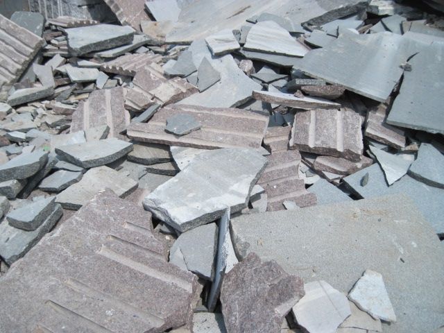 Granit, kawałki kamienia