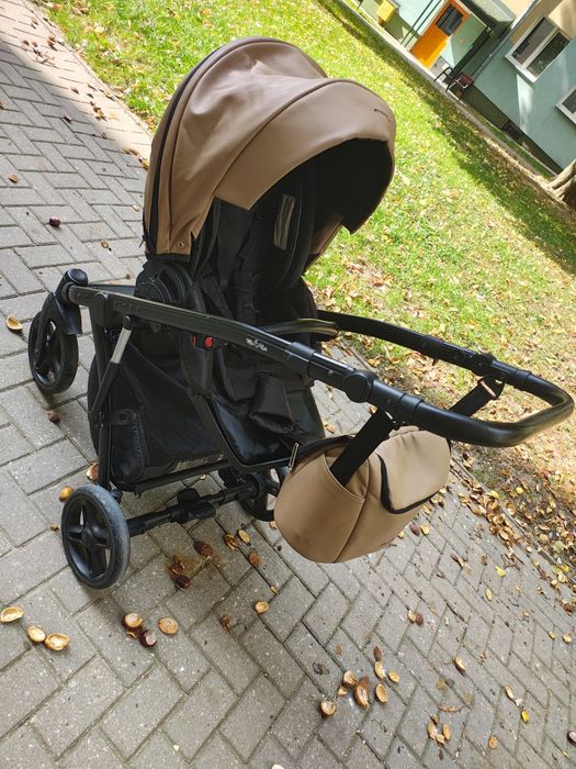 Wózek Milu Kids Atteso Sono 2w1 – brązowa eko-skóra
