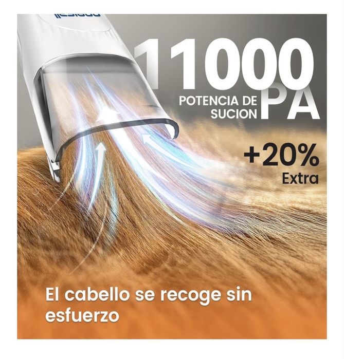 Maquina para tosquiar cão oneisall Cortapelos para cães com aspirador de pelo, aspira 99% do pelo dos animais de estimação,
