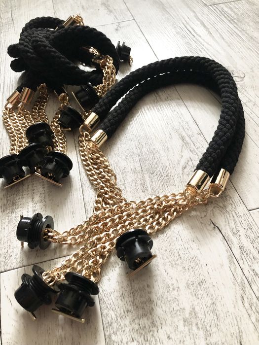 Glamoliny czarne plecione do Obag