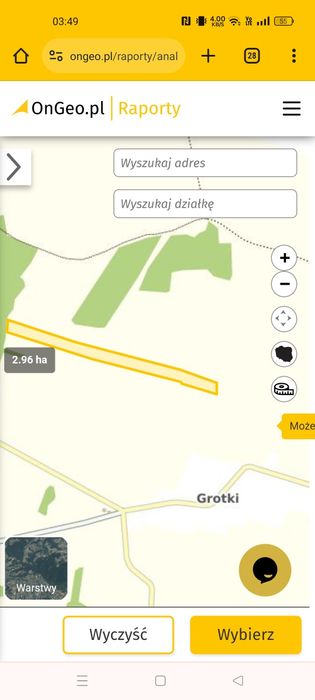 Sprzedam działkę rolną 3ha Grotki - Widok 5