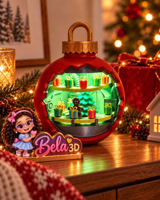 Bola de Natal Iluminada
