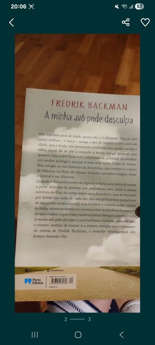 Livro A minha avó pede desculpa, como novo