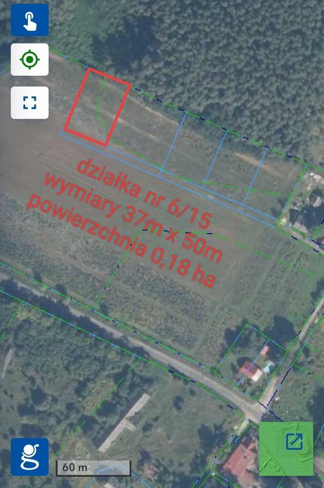 działka budowlana pod lasem