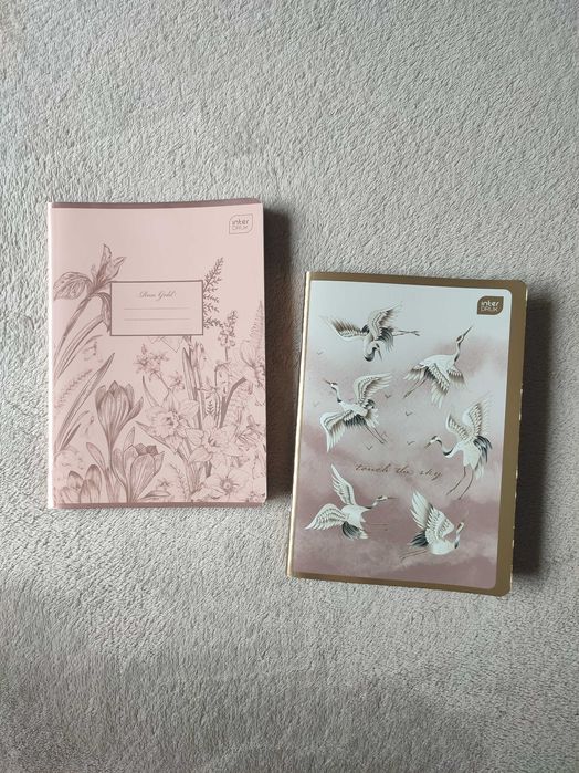 Zestaw 2 nowych zeszytów 80 kartkowych w kratkę, marki Interdruk