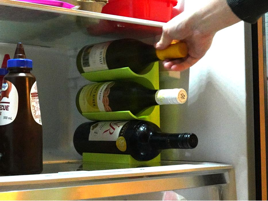 Rack de vinho vertical para frigorífico