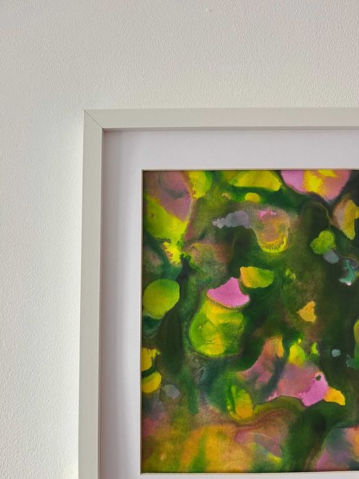 Pintura abstrata em acrílico
