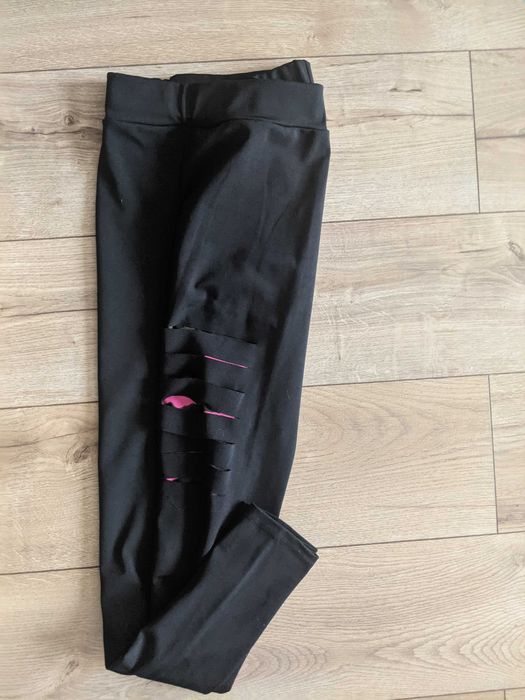 Legginsy damskie dziewczęce L moro getry spodnie