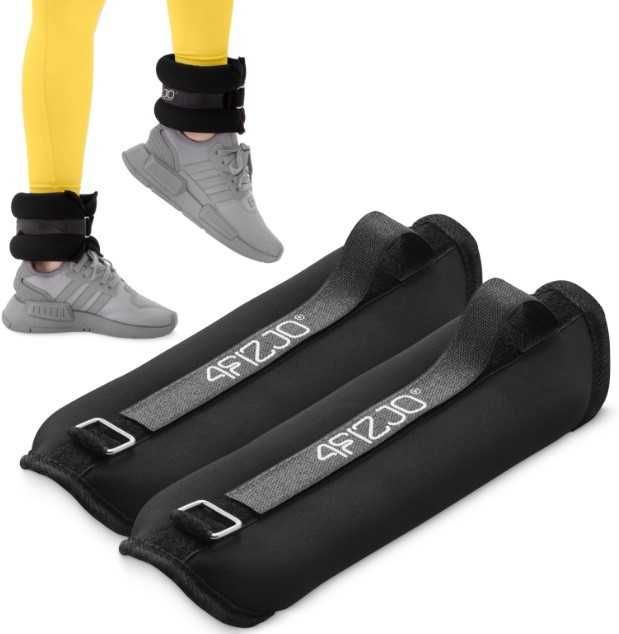 Obciążniki do ćwiczeń - ręce i nogi 4fizjo 2szt x 2kg kostki i nadgars