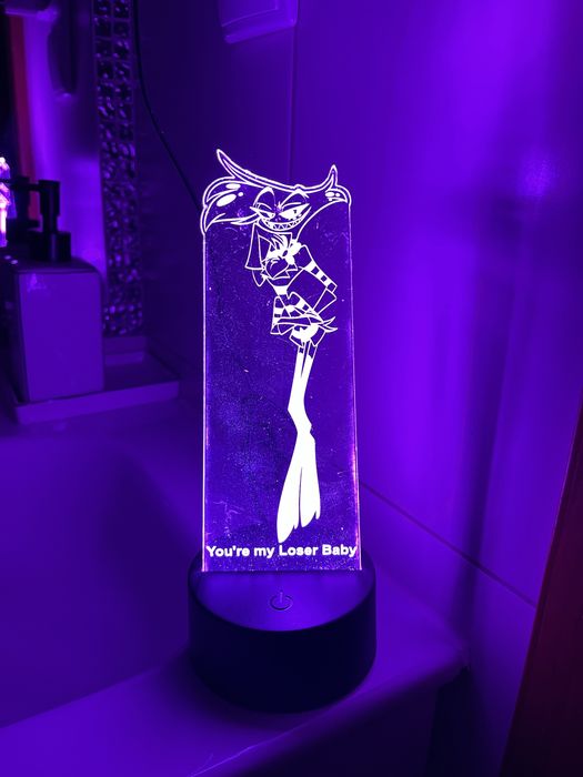 Angel dust lampka hologram Hazbin hotel led