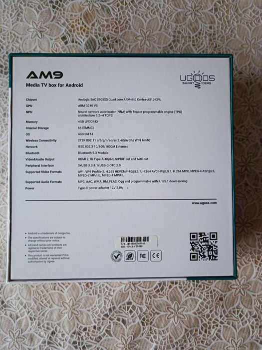 Продам ТВ приставку Ugoos AM9
