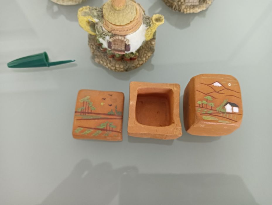 Peças porcelana cerâmica Barro Vidro antigas Pequenas dimensões*