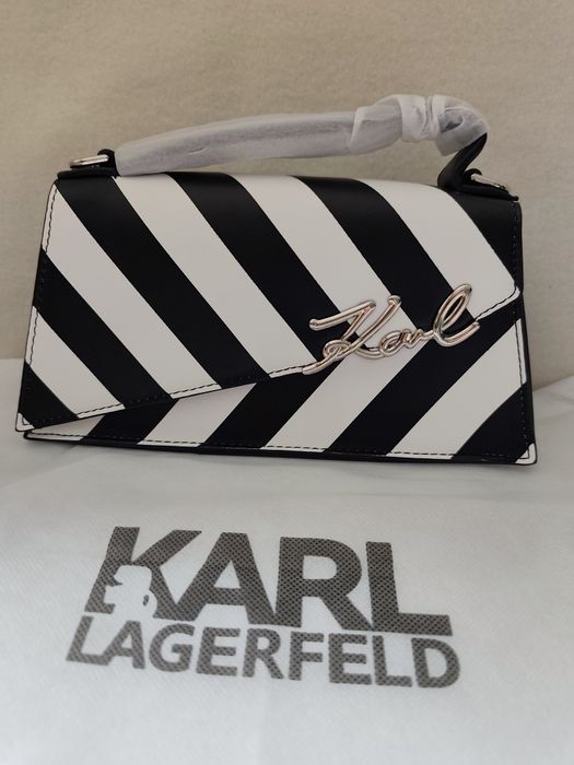 Nowa torebka damska Karl Lagerfeld. Kolor czarno-bialy