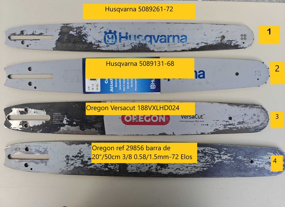 Barras/Guias de moto serras