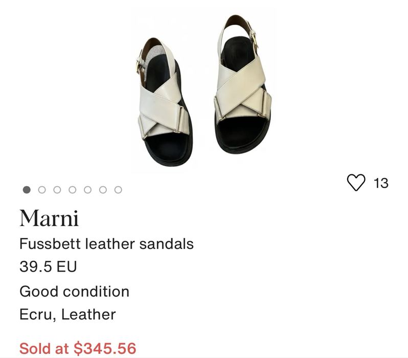 Босоніжки Marni 38