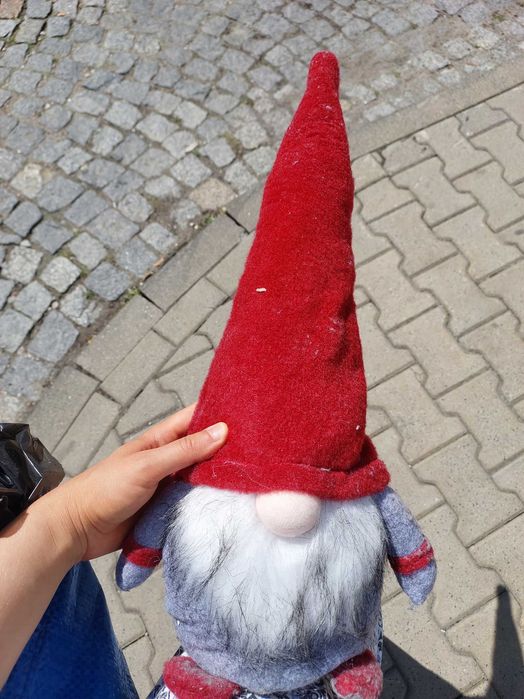 Krasnal ozdobny ozdoba świąteczna Mikołaj na podłogę Boże Narodzenie