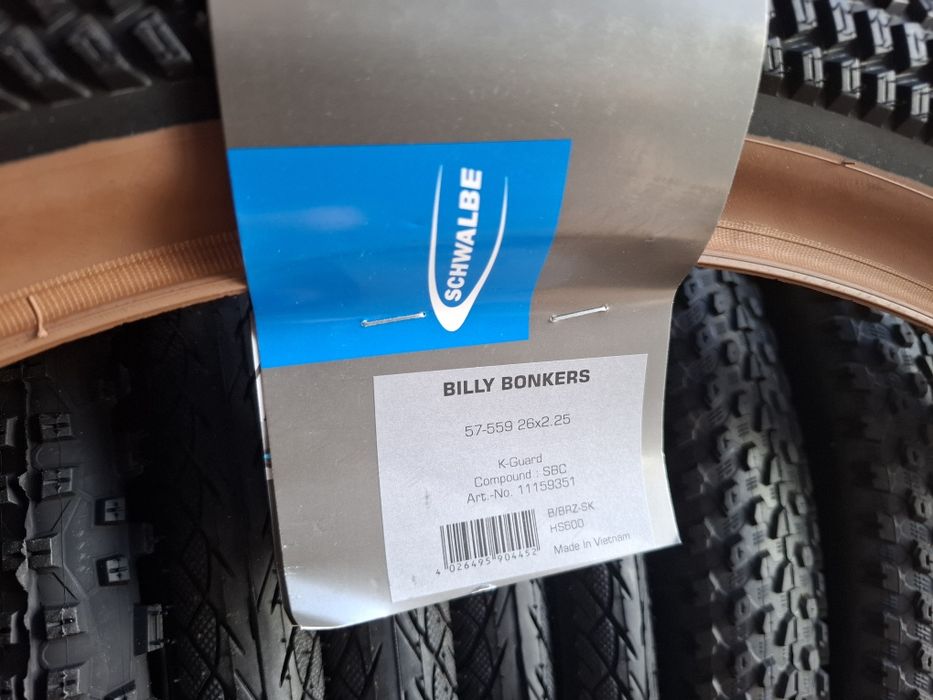 ВЕЛОсипедная покрышка/шина Schwalbe BILLY BONKERS 26x2.25 (57-559).