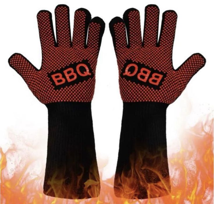 Рукавички жаростійкі / вогнетривкі рукавички / рукавиці для грилю