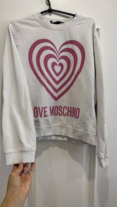 Свитер кофта джемпер свитшот love moschino белый сердце