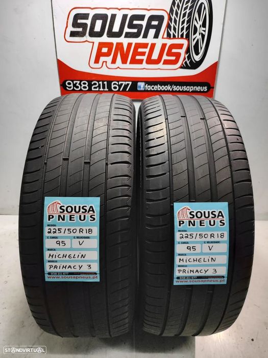 2 pneus semi novos michelin 225-50r18 oferta dos portes
