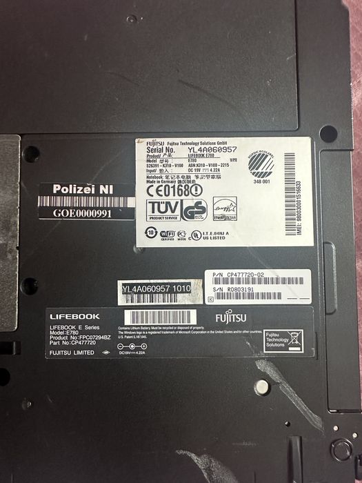 Fujitsu LifeBook e780