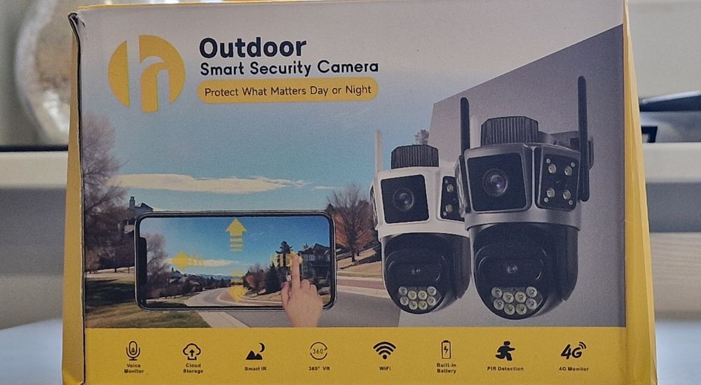 Profesjonalna Podwójna Zewnętrzna Kamera Obrotowa ProGuardAlarm 4G sim