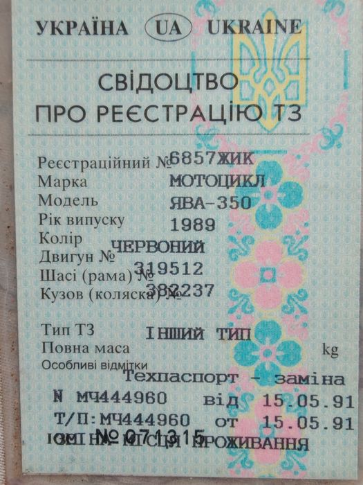 Мотоцикл Jawa 350