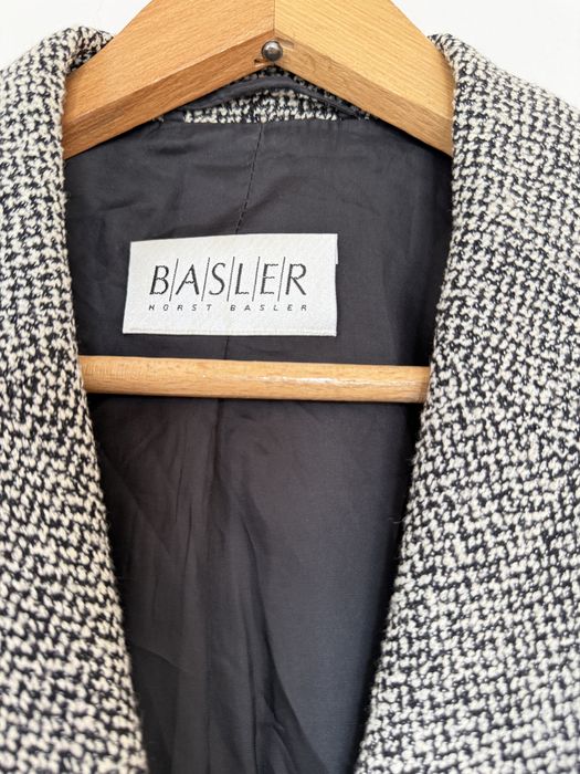 Marynarka Basler welna welniana przedłużana melanż wiosenna czarna